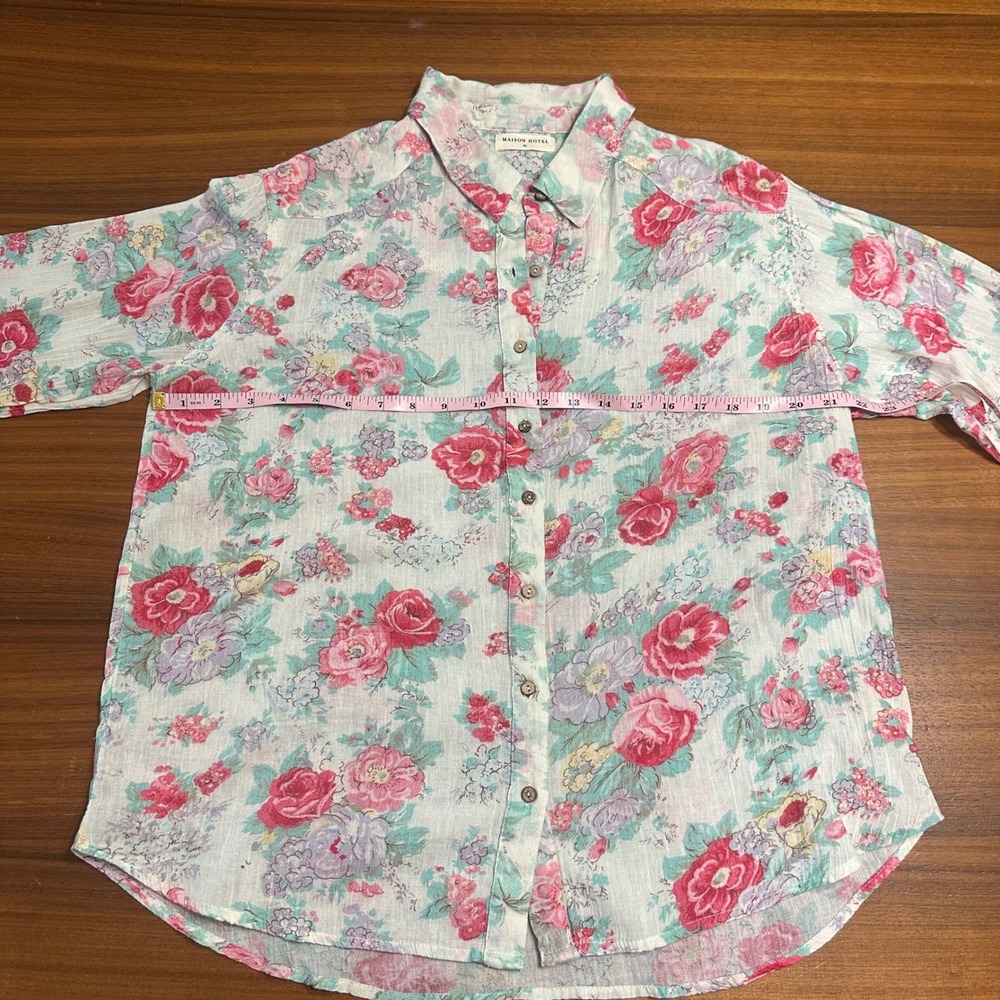 Maison Hotel Giorgia Blouse Candy Roses, Luxury Cottage Boho Romantic Career XL - Picture 6 of 12